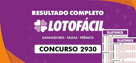 lotofácil 2930 - mega sena 2930